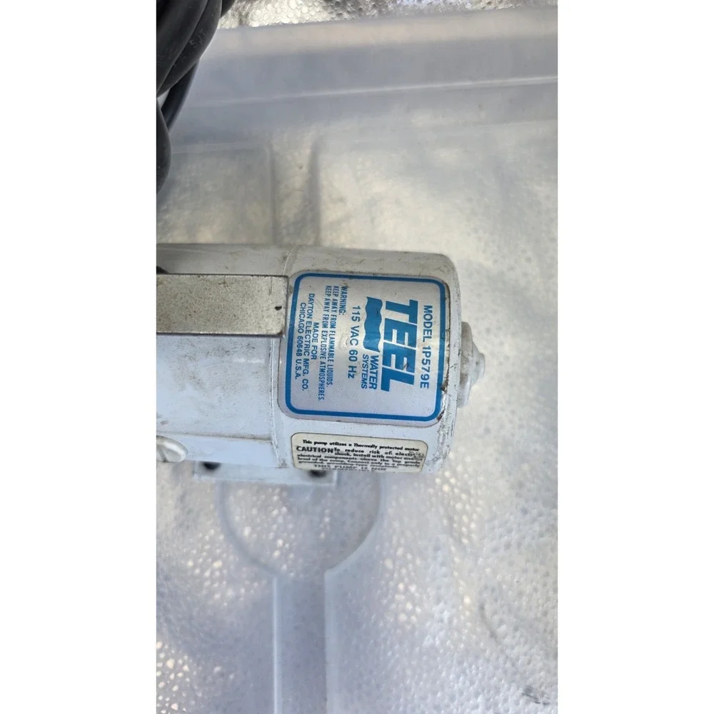 TEEL Portable Water Marine Utility Pump Model 1P579E 115Vac Dayton Electric NOS
